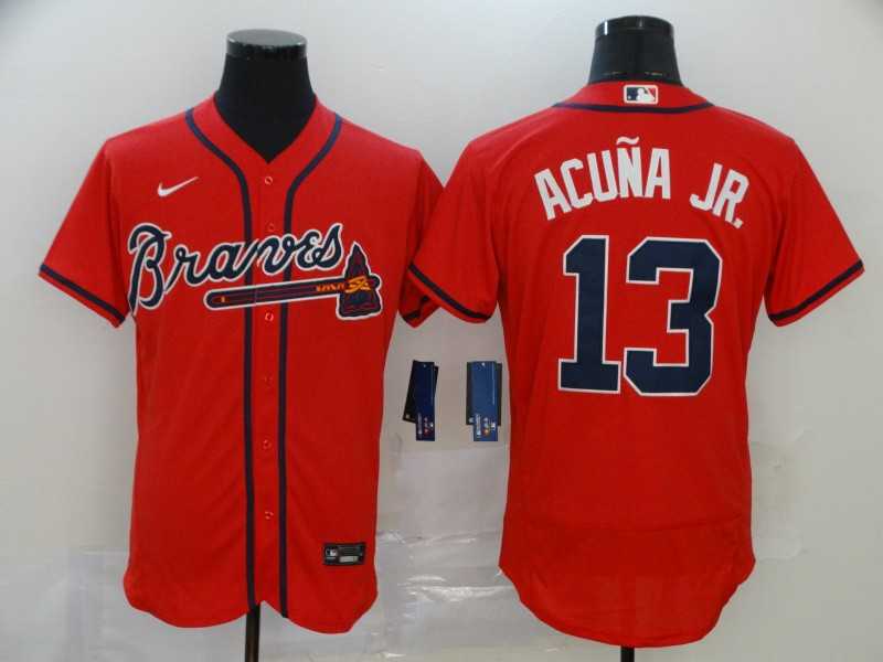 Braves 13 Ronald Acuna Jr. Red 2020 Nike Flexbase Jersey,We sell and wholesale Braves 13 Ronald Acuna Jr. Red 2020 Nike Flexbase Jersey on line form chian!